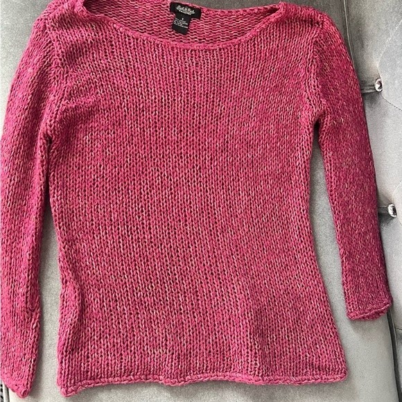 Peck & Peck PINK knit sweater size small - Picture 4 of 5